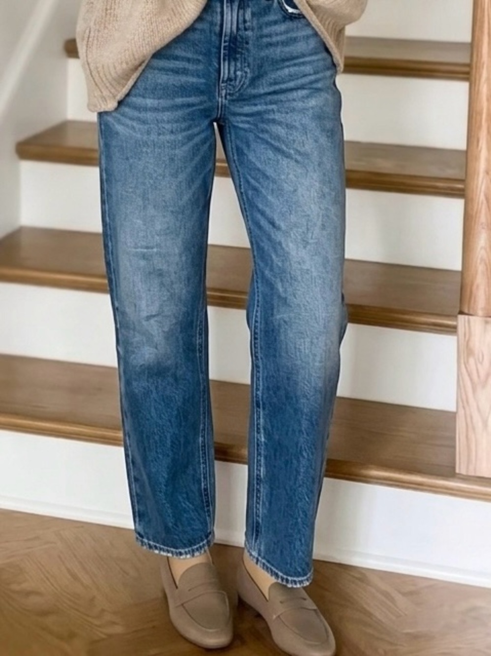 PAIGE Heritage Rigid Denim High Rise Straight Leg Jeans Size 26 Medium Wash